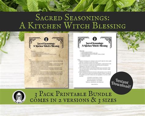 Kitchen Witch Spell To Bless Kitchen While Cooking Wiccan Etsy