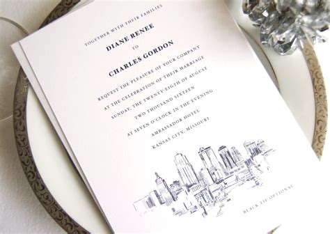 Kansas City Skyline Wedding Invitations