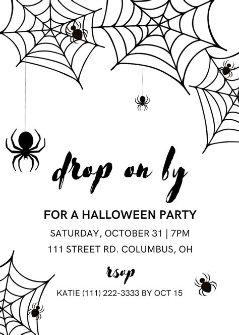 Editable Halloween Party Invitation Digital Download Etsy