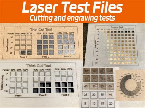 Lightburn Laser Test Files Engrave Test Cut Test Etsy Ireland