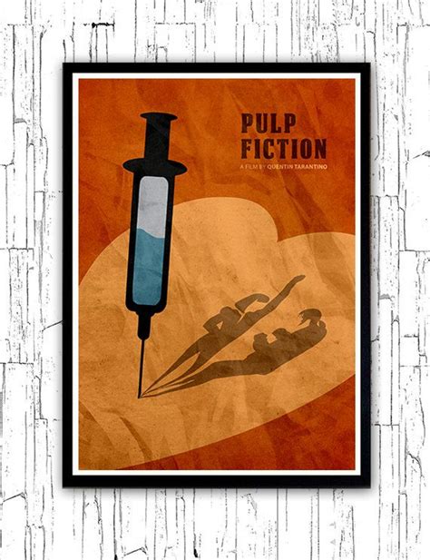 Quentin Tarantino Minimalist Movie Poster Pulp Fiction Etsy