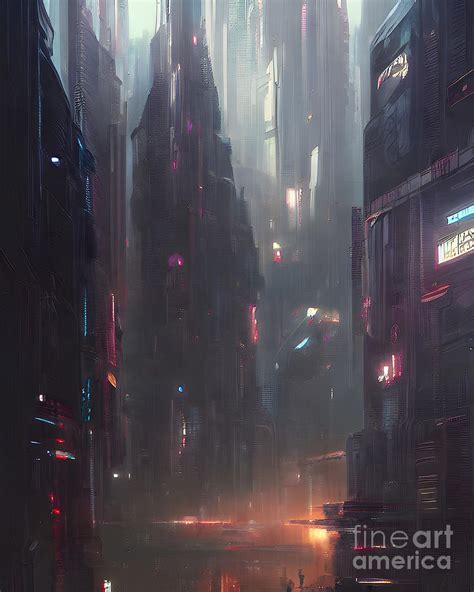 Cyberpunk City Digital Art by Elle Arden Walby - Fine Art America