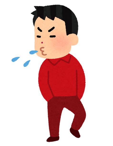 道につばを吐く人のイラスト | かわいいフリー素材集 いらすとや