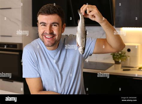 A man who does not like fish Stock Photo - Alamy