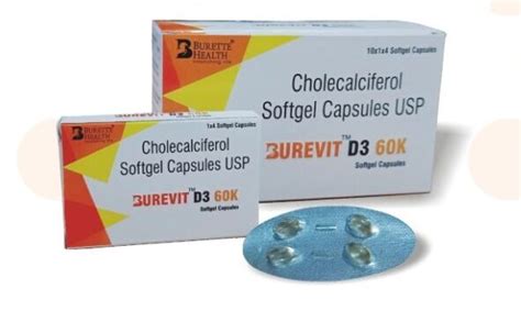 Burevit D3 60k Capsules 1x4 X 5 Strips Burette