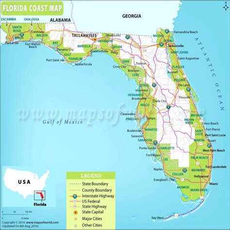 map  florida gulf side beaches