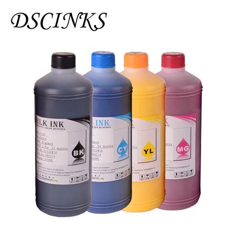 4 Colors Set 1000ml Vivid Pigment Ink For HP Designjet 500 800 510 111