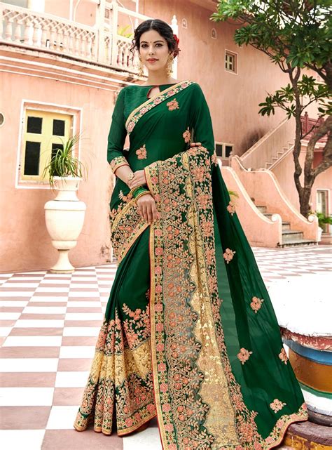 Green Georgette Party Wear Saree 140822