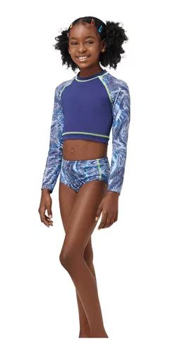 Biquíni Uv Line Hot Pant Mares Infantil Proteção Solar Frete grátis