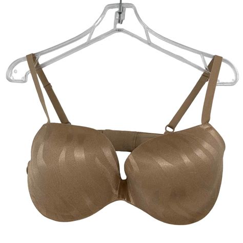 Maidenform Bra Push Up Underwire Nude Beige Size D Gem