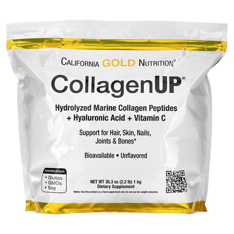 California Gold Nutrition, CollagenUP, гидролизованные пептиды морского ...