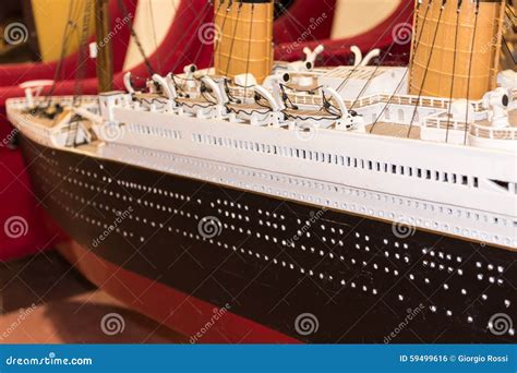 Close Up of Plastic Model Ship, Titanic Stock Photo - Image of polar ...