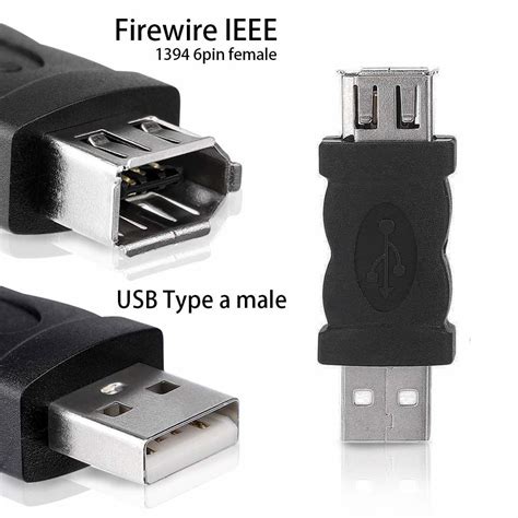 Getuscart Skypia New Firewire Ieee 1394 6 Pin Female F To Usb M Male Adaptor Converter