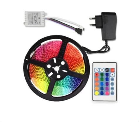 Kit Banda Led Rgb Cu Telecomanda 5m 270 De Leduri Rezistent La Apa