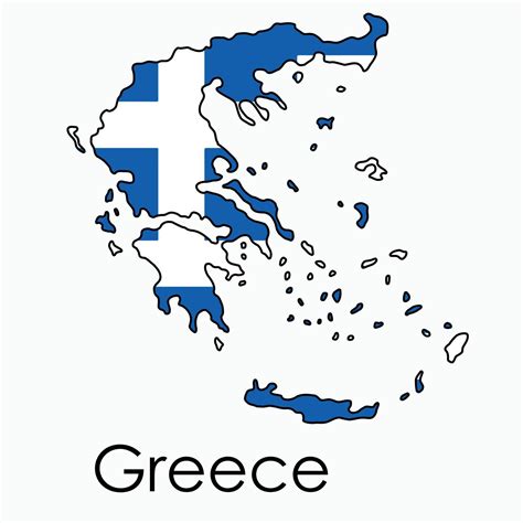 Outline drawing of Greece flag map. 42169830 Vector Art at Vecteezy