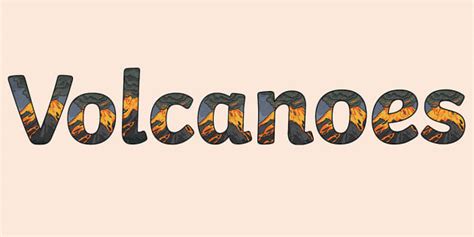 Volcanoes Display Lettering Hecho Por Educadores Twinkl