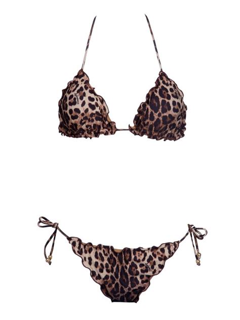 Giveness Bikini Da Donna A Triangolo Maculato