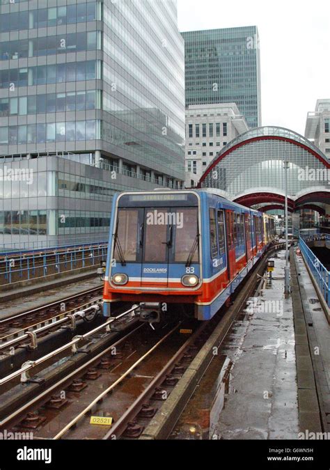 train   dlr docklands light railway  london stock photo alamy