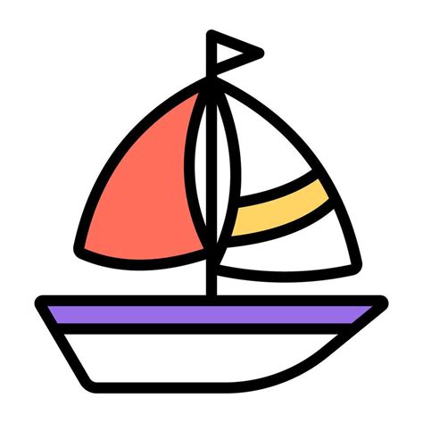 A Flat Design Icon Of Canoe 46282934 Vector Art At Vecteezy