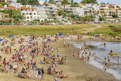 aerial view montevideo beach uruguay editorial stock image image