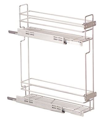 Бутылочница КВАДРО в базу 150 левая выдвижная с доводчиком, отделка ...