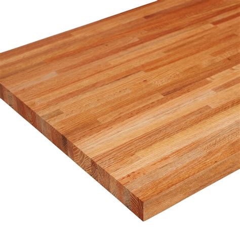 Sparrow Peak Red Oak 6 Ft Natural Straight Butcher Block Oak Kitchen