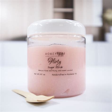 Flirty Sugar Scrub Scented With Coconut Peony Rose And Hibiscus