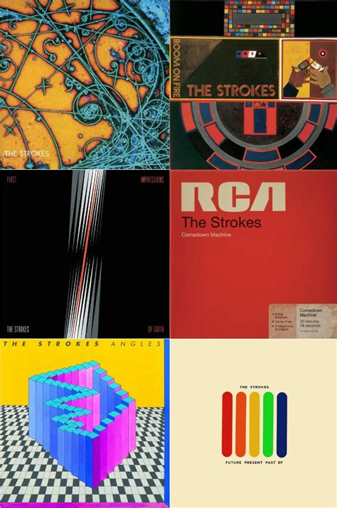 Made an album cover collage for my background : r/TheStrokes