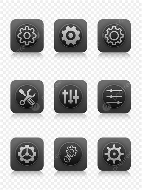 Mobile App Ui PNG Picture, Nine Mobile Phone Settings App Ui Icons