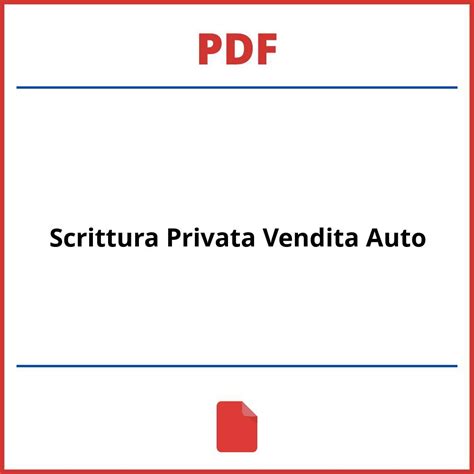 Modulo Conto Vendita Auto Pdf