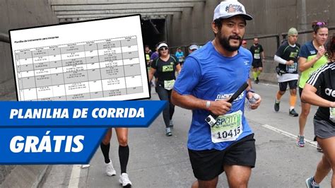 Planilha de Corrida GRÁTIS para 5km 10km 21km 42km YouTube