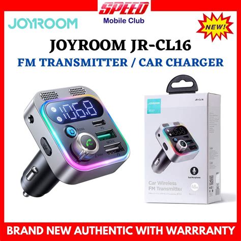 Joyroom FM Transmitter Car Charger JR CL16 48W PPS PD QC3 0 Black