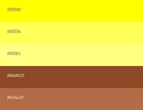 Amarelo E Marrom Da Que Cor - Paleta de cores amarelas [códigos e combinações]