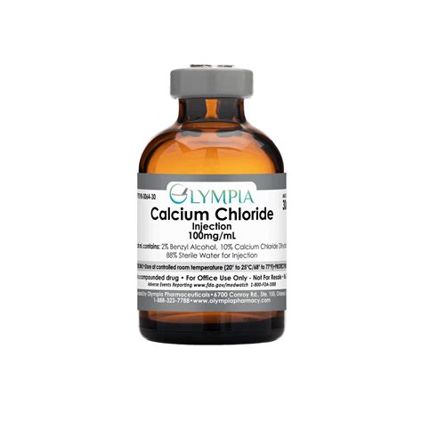 Calcium Chloride Injection 10% (100mg/mL, 30mL Vial)