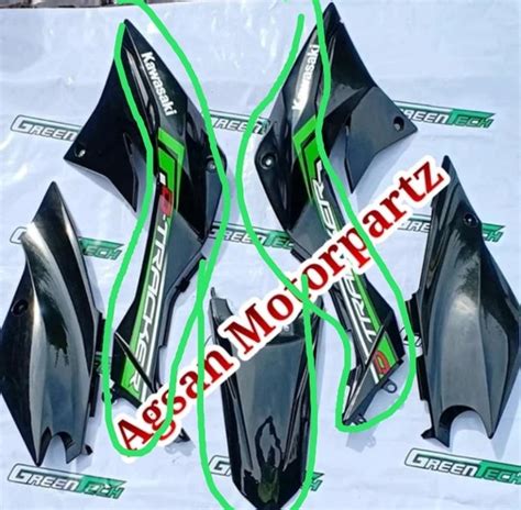 Jual Sayap Tangki Panjang Dan Buntut KLX Dtracker New Hitam List Hijau