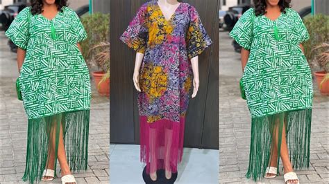 How To Cut And Sew A Bubu Kaftan Dress With A Trendy Fringe Design