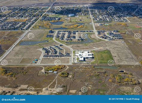 Aerial View of Martensville in Central Saskatchewan Stock Photo - Image of colorful ...