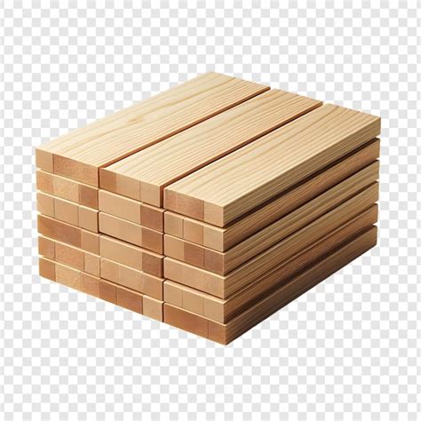 Stacks Of Wooden Planks Isolated On Transparent Background Premium Ai