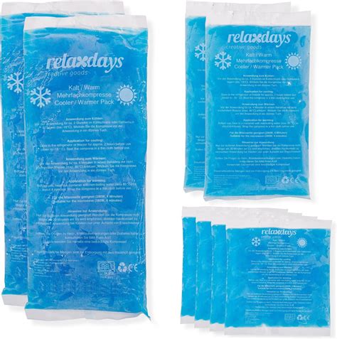 Relaxdays Hot Cold Pack Koud Warm Kompres Gel Pack Cold Pack Hot Pack Set Van Bol