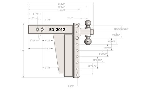 Extreme Duty 12″ Drop/Rise Hitch BulletProof Hitches ED3012 - Prosource
