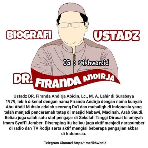 Foto Dakwah Biografi Dan Latar Pendidikan Ustad Firanda Andirja