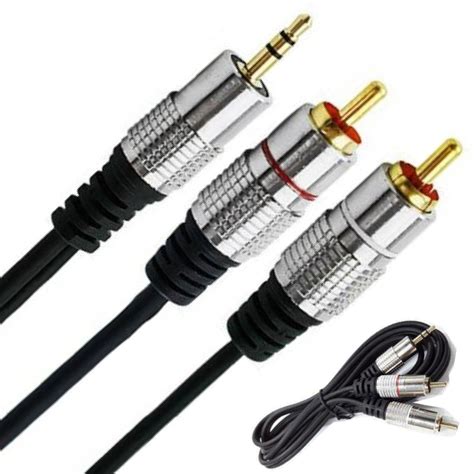 Cabo P2 Stereo Para 2 RCA Macho Fitz Plug Metal 3 Metros 018 0703 DR