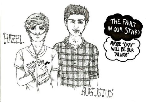 Hazel And Gus Sketch Drawing The Fault In Our Stars Drawing Sketches