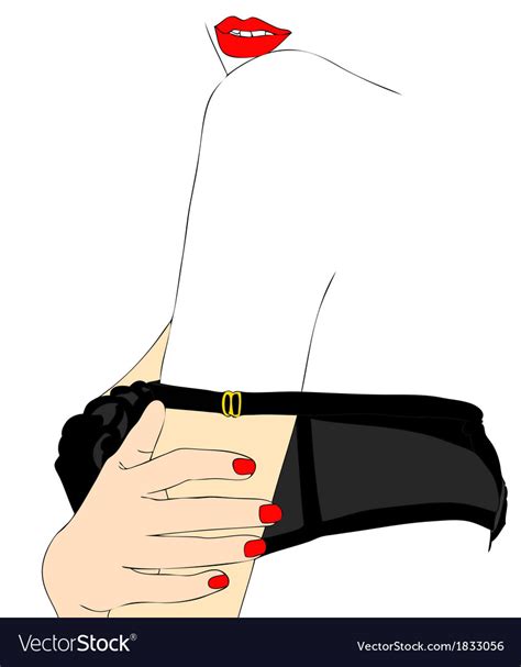 Sexy Girl In Black Lingerie Royalty Free Vector Image