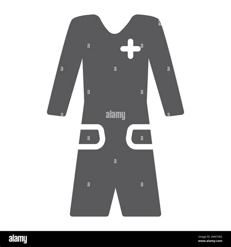 Medical Gown Glyph Icon Clothes And Medicine Medical Robe Sign