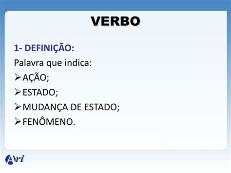 O Que Significa A Palavra Verbos - 7