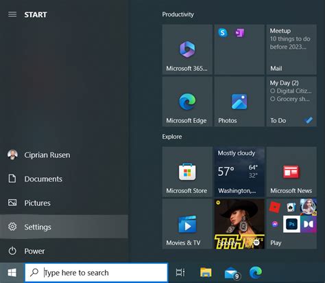 open settings  windows    laptop pc  tablet