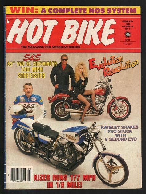 Hot Bike February 1988 S S 89 Evo XL Sidewinder 140 MPH Stree