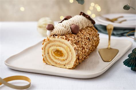 Bûche Chocolat Blanc Praliné Saint Louis Sucre