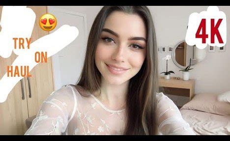 Try On Haul Transparent Mesh Lingerie Realistic Natural Try On